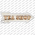 Tea Shop Bulb Letters Novelty Arrow Sticker Decal