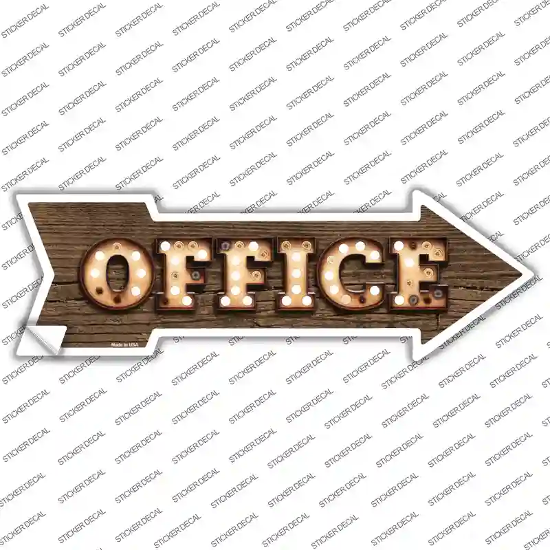 Office Bulb Letters Novelty Arrow Sticker Decal