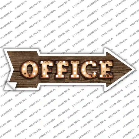 Office Bulb Letters Novelty Arrow Sticker Decal