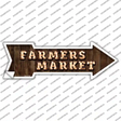 Farmers Market Bulb Letters Novelty Arrow Sticker Decal