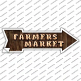 Farmers Market Bulb Letters Novelty Arrow Sticker Decal