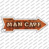 Man Cave Bulb Letters Novelty Arrow Sticker Decal