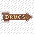 Drugs Bulb Letters Novelty Arrow Sticker Decal