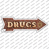 Drugs Bulb Letters Novelty Arrow Sticker Decal