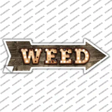 Weed Bulb Letters Novelty Arrow Sticker Decal