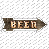Beer Bulb Letters Novelty Arrow Sticker Decal