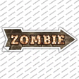Zombie Bulb Letters Novelty Arrow Sticker Decal