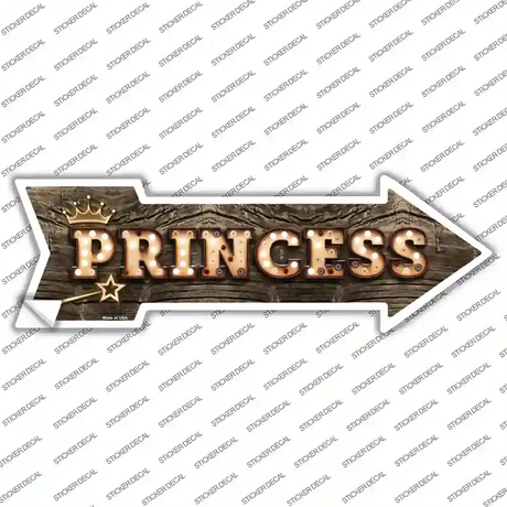 Princess Bulb Letters Novelty Arrow Sticker Decal