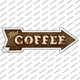 Hot Coffee Bulb Letters Novelty Arrow Sticker Decal