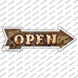Were Open Bulb Letters Novelty Arrow Sticker Decal