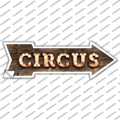 Circus Bulb Letters Novelty Arrow Sticker Decal