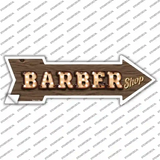 Barber Shop Bulb Letters Novelty Arrow Sticker Decal