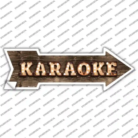 Karaoke Bulb Letters Novelty Arrow Sticker Decal