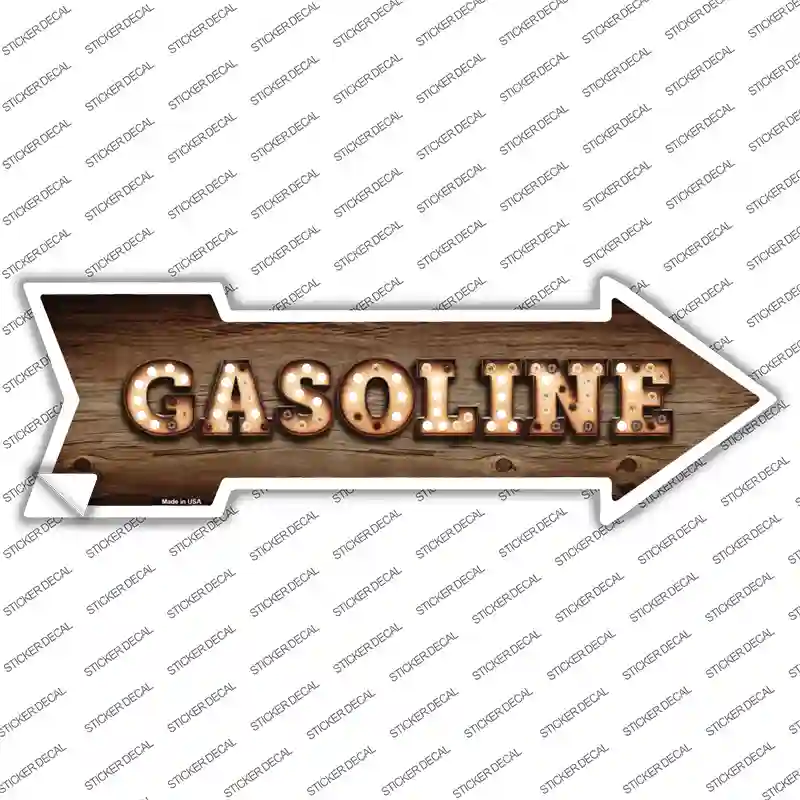 Gasoline Bulb Letters Novelty Arrow Sticker Decal