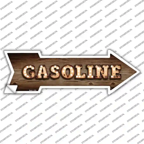 Gasoline Bulb Letters Novelty Arrow Sticker Decal