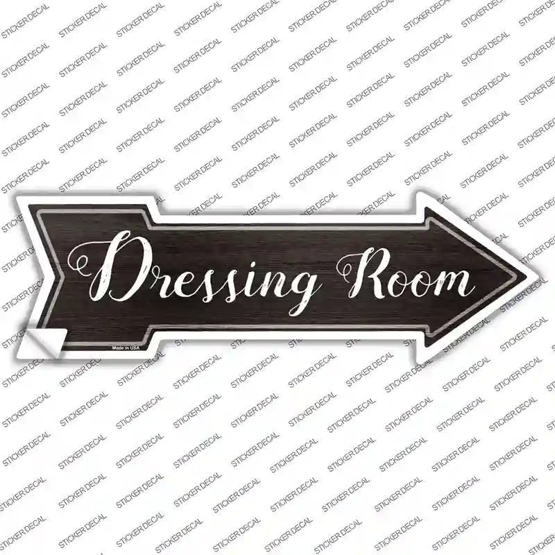Dressing Room Corner Novelty Arrow Sticker Decal