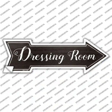 Dressing Room Corner Novelty Arrow Sticker Decal