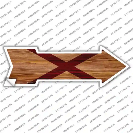 Alabama State Flag Novelty Arrow Sticker Decal