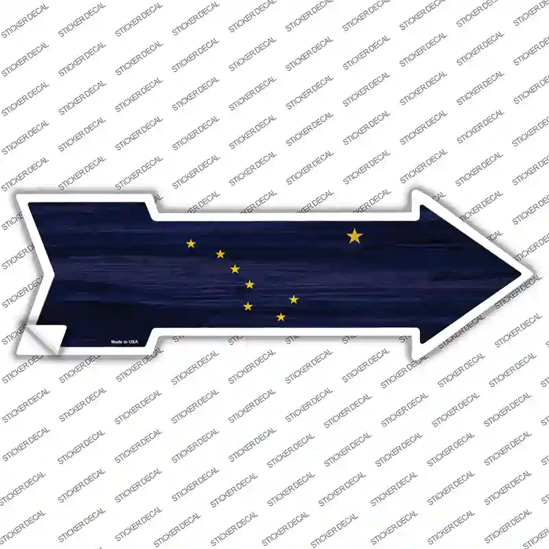 Alaska State Flag Novelty Arrow Sticker Decal