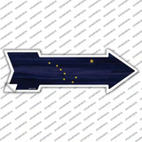 Alaska State Flag Novelty Arrow Sticker Decal