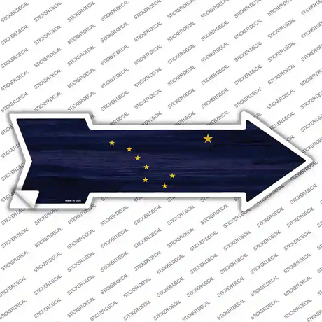 Alaska State Flag Novelty Arrow Sticker Decal