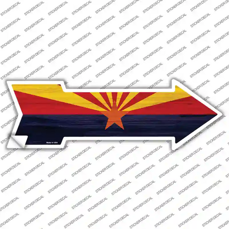 Arizona State Flag Novelty Arrow Sticker Decal