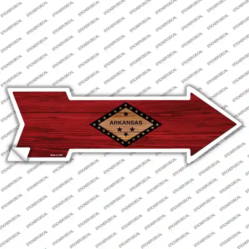 Arkansas State Flag Novelty Arrow Sticker Decal