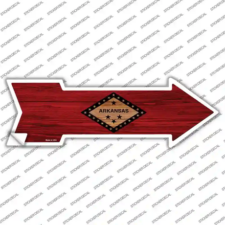 Arkansas State Flag Novelty Arrow Sticker Decal