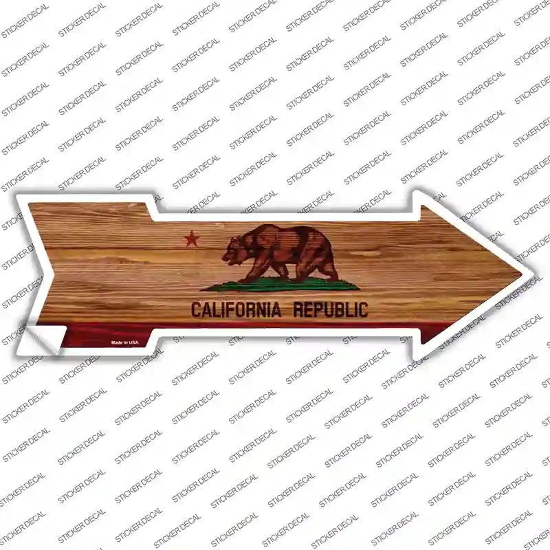 California State Flag Novelty Arrow Sticker Decal