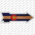 Colorado State Flag Novelty Arrow Sticker Decal