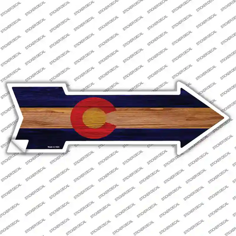 Colorado State Flag Novelty Arrow Sticker Decal