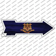 Connecticut State Flag Novelty Arrow Sticker Decal