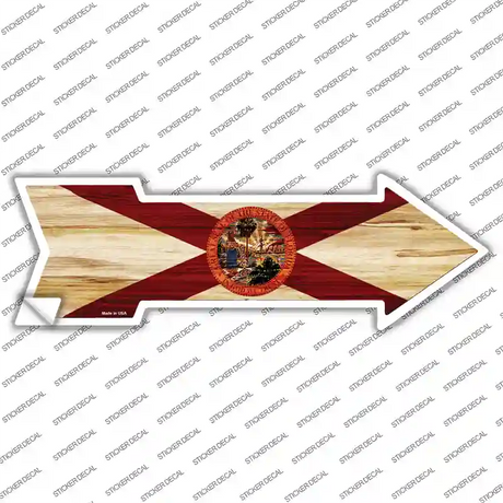 Florida State Flag Novelty Arrow Sticker Decal