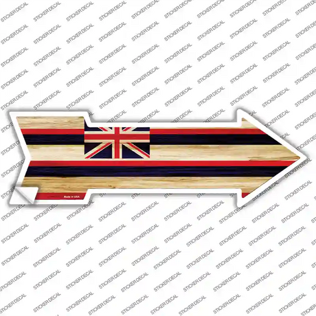Hawaii State Flag Novelty Arrow Sticker Decal