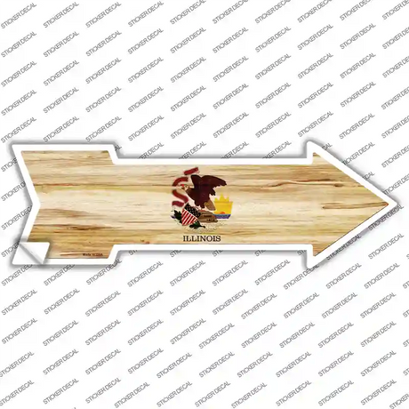 Illinois State Flag Novelty Arrow Sticker Decal