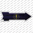 Indiana State Flag Novelty Arrow Sticker Decal