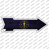 Indiana State Flag Novelty Arrow Sticker Decal
