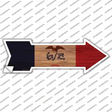 Iowa State Flag Novelty Arrow Sticker Decal