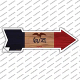 Iowa State Flag Novelty Arrow Sticker Decal