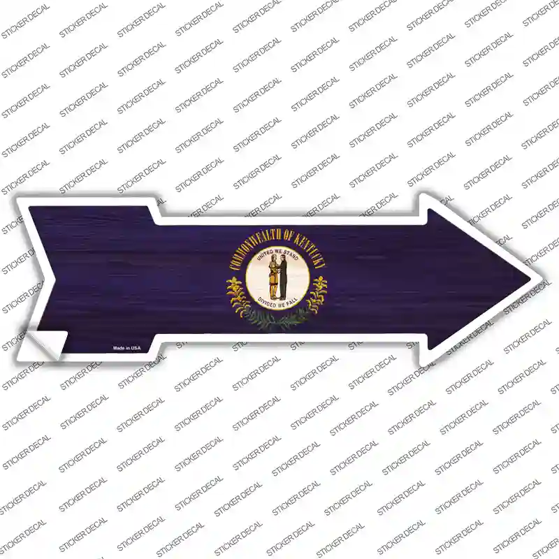 Kentucky State Flag Novelty Arrow Sticker Decal