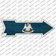 Louisiana State Flag Novelty Arrow Sticker Decal