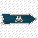 Louisiana State Flag Novelty Arrow Sticker Decal