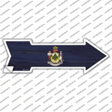 Maine State Flag Novelty Arrow Sticker Decal