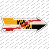 Maryland State Flag Novelty Arrow Sticker Decal