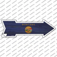 Montana State Flag Novelty Arrow Sticker Decal