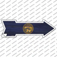 Nebraska State Flag Novelty Arrow Sticker Decal