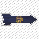 Nebraska State Flag Novelty Arrow Sticker Decal