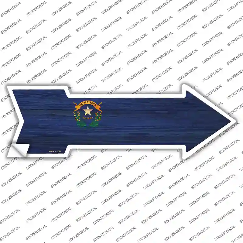 Nevada State Flag Novelty Arrow Sticker Decal