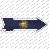 New Hampshire State Flag Novelty Arrow Sticker Decal