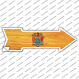 New Jersey State Flag Novelty Arrow Sticker Decal